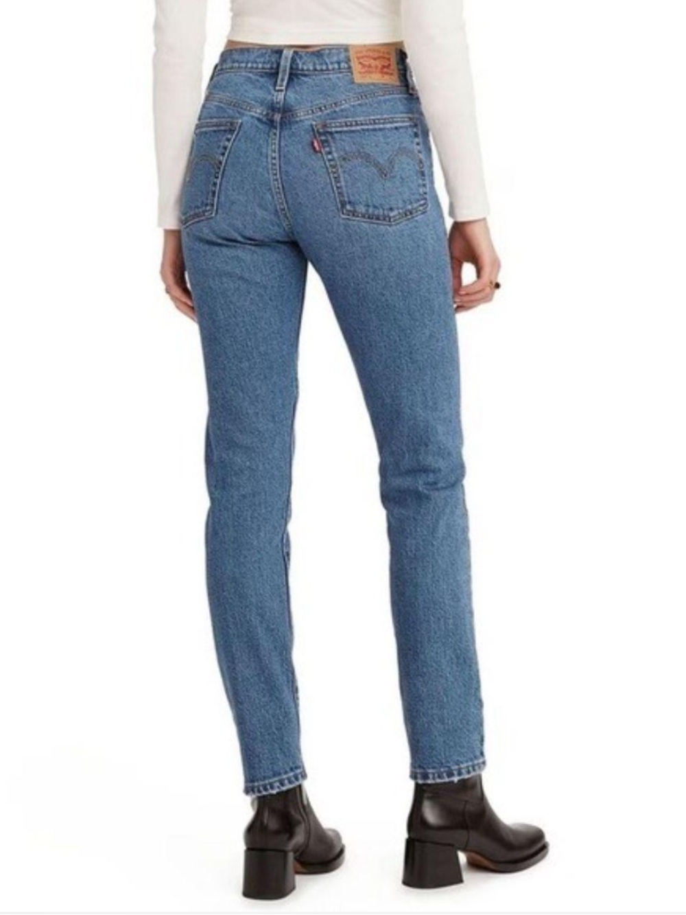 Levi's 501 S Button Fly Skinny Jeans in Light Blue Denim 30” Inseam